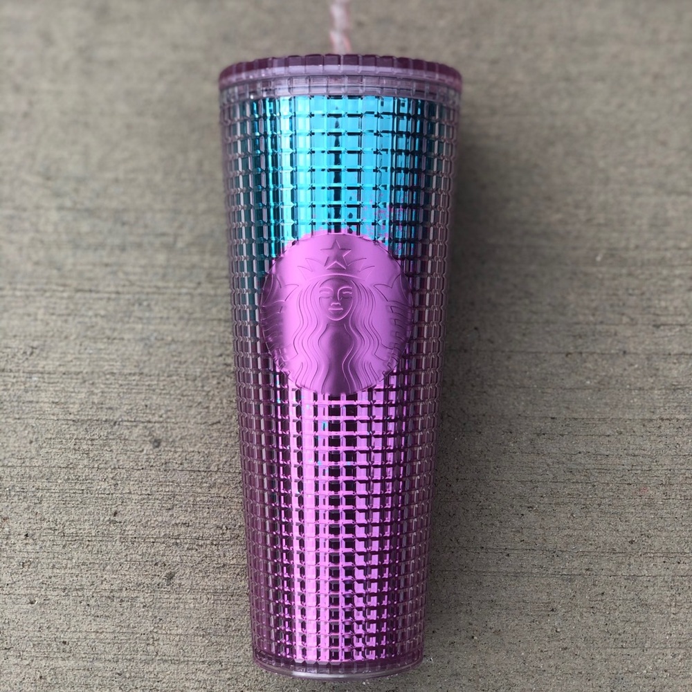 Starbucks Blue and Pink Bling Tumbler
